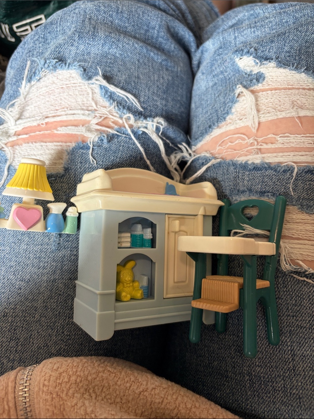 Lot of 3 Vintage FisherPrice Loving Family Nursery Furniture
